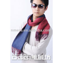 Two-tone pattern men's cashmere scarf